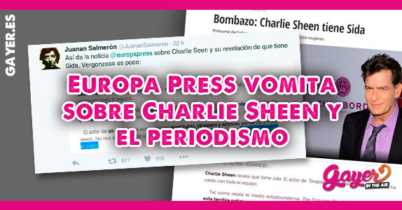 Europapress vomita sobre Charlie Sheen y el periodismo