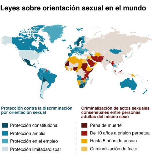 Los mapas de la homofobia: 69 países consideran ilegal ser homosexual 2